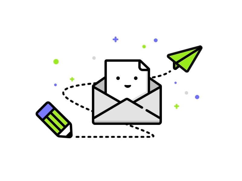 letters of kindness icons illustration