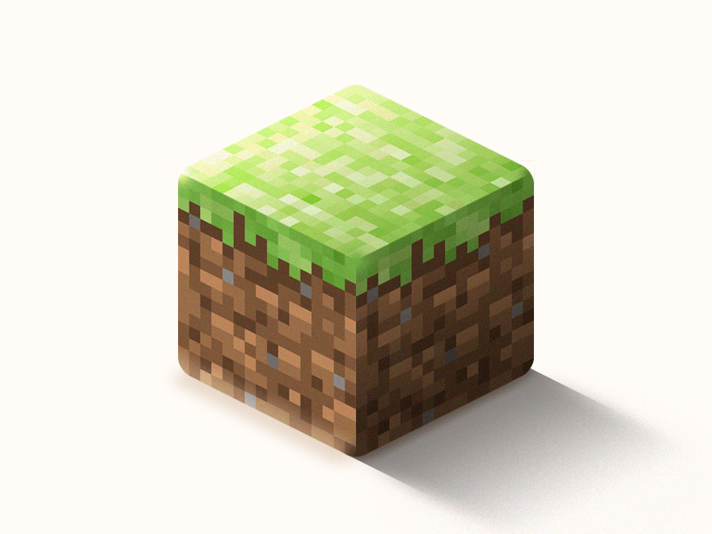Minecraft grass block by Maxime Nicoul on Dribbble