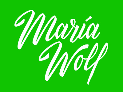María Wolf lettering logo