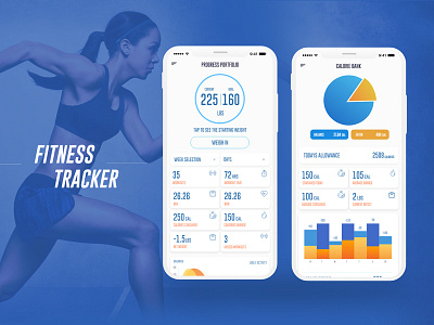 Fitness Tracker - Mobile Application analytics clean ui dashboard graph ios