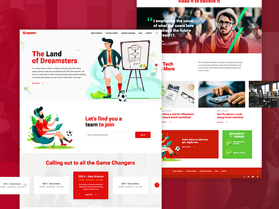 Career / Job search landing page. career gradient hero illustration job search landing page design portal product responsive user interface web web design website website design
