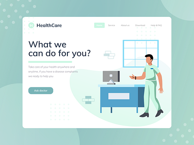 HealthCare UI Design app branding design graphic design landingpage logo ui uiux ux webdesign website