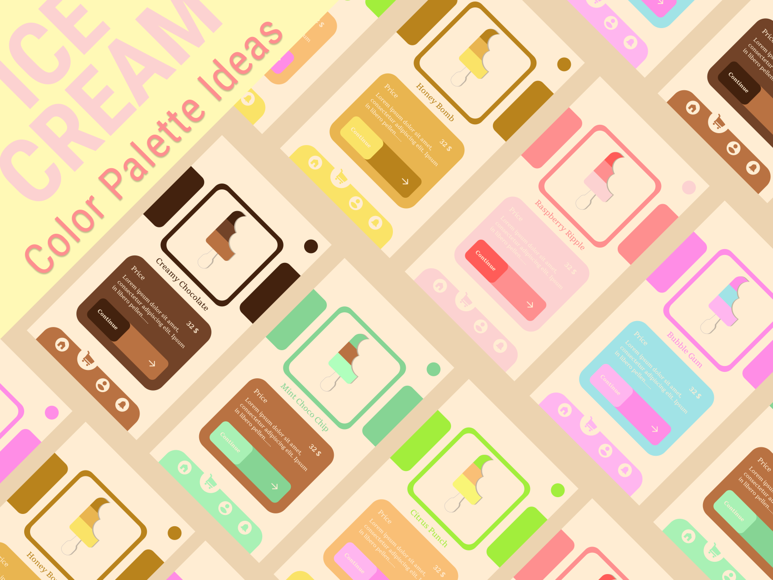 ICE CREAM Color Palette Ideas by Pranata on Dribbble