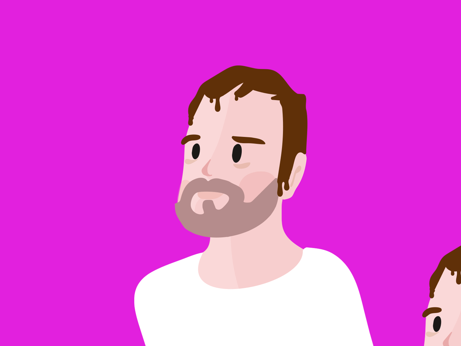 Todd Terje animation beard character digital illustration gif illustration vector