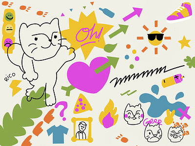 Ravalopoly cats character digital illustration graphic design illustration
