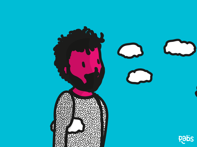 clouds for lunch characters gif illustration vectors