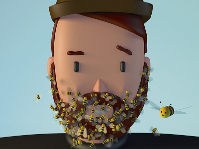 Beee Atack bee character character design cinema4d digital illustration illustration render