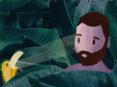 Banana Dribbble digitalart digitalillustration gay gayart illustration procreate