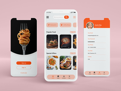 Food App Design app design foodapp mockup ui ui ux ux