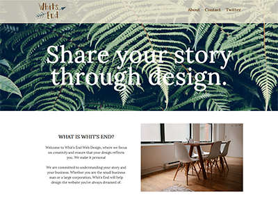 Whit's End Redesign web design web development