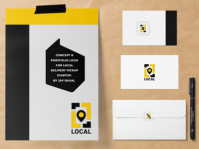 Concept logo of Local Delivery App branding graphic design illustrator logo mockup