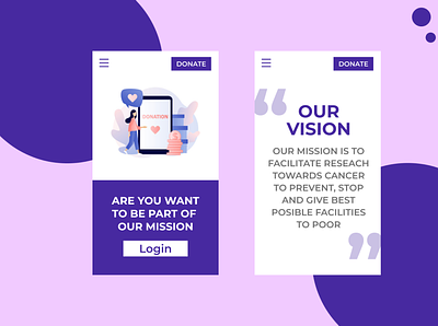 Charity App and Web Design app design figma graphic design prototype ui web design