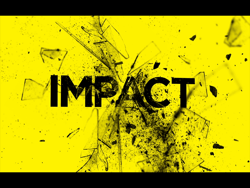 Impact animation mograph typography video