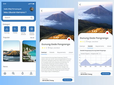 Vacation Apps graphic design ui ux web