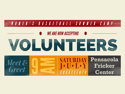 Volunteers! social media typography