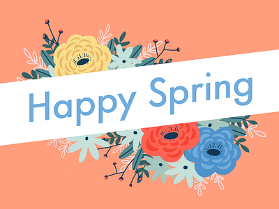 Happy Spring Illustration