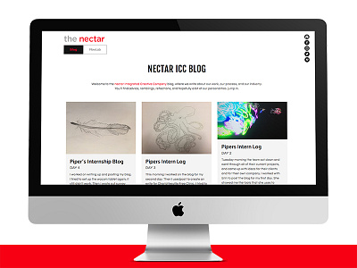 nectar Blog Website blog design web web design website