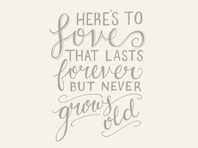 Love Lettering card design hand lettering lettering type typography wedding