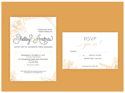 Wedding Invitations card design illustration invitation lettering wedding wedding invitation