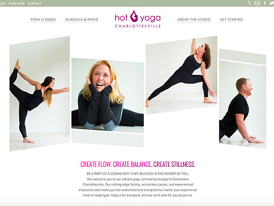 Hot Yoga Charlottesville Website design web web design wordpress yoga
