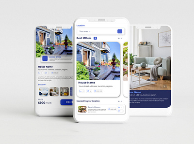 Property App UI Design design illustration mobileapp ui vector