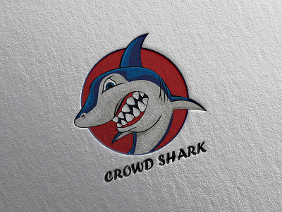 Crowd Shark branding design illustration logo typography vector