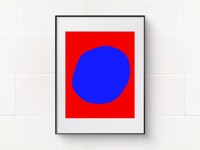 C0004 blue colorful kitch midcentury modern modern pop-art poster printable red spots vibrant vivid wall art woohoo