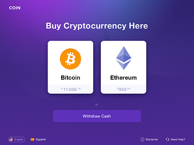 Coin ATM atm bitcoin ethereum interface