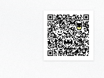 QR for my business card batman pixels qr