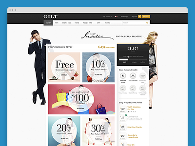 GILT Insider ecommerce experience design gilt ux