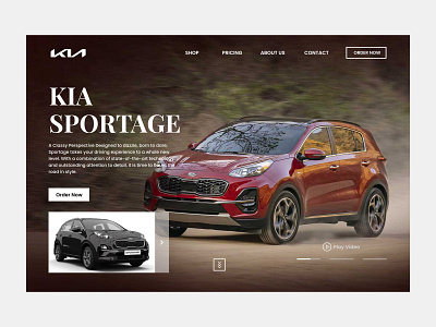 Landing Page- Kia Sportage branding kia motors landing page landing page design ui ui ux design ux web desing website