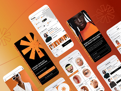 BEAUTY MOBILE APP FOR CLIENTS & MASTERS app branding design fitness mobile app graphic design illustration logo ui ux vector
