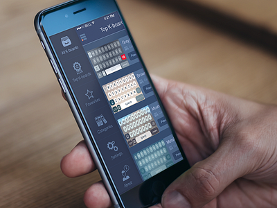 OKboard App for iOS app apple flat interface ios 8 iphone keyboard ui ux