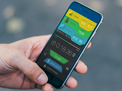 Passometer - iOS app app fitness ios iphone passometer pedometer steps ui ux