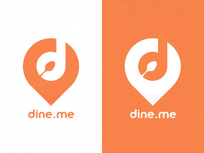 DineMe Logo d dine location logo map nearme restaurant spoon