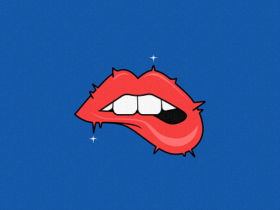 Sweet & Spiky design flat logo mouth vector