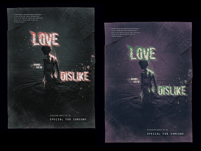 Love—Dislike adobe advertising art concept design digital graphic photoshop poster typography