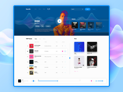 Music Player Concept adobe chart concept design design app kanye khalid mgk music music app music art photoshop play player sound ui ux