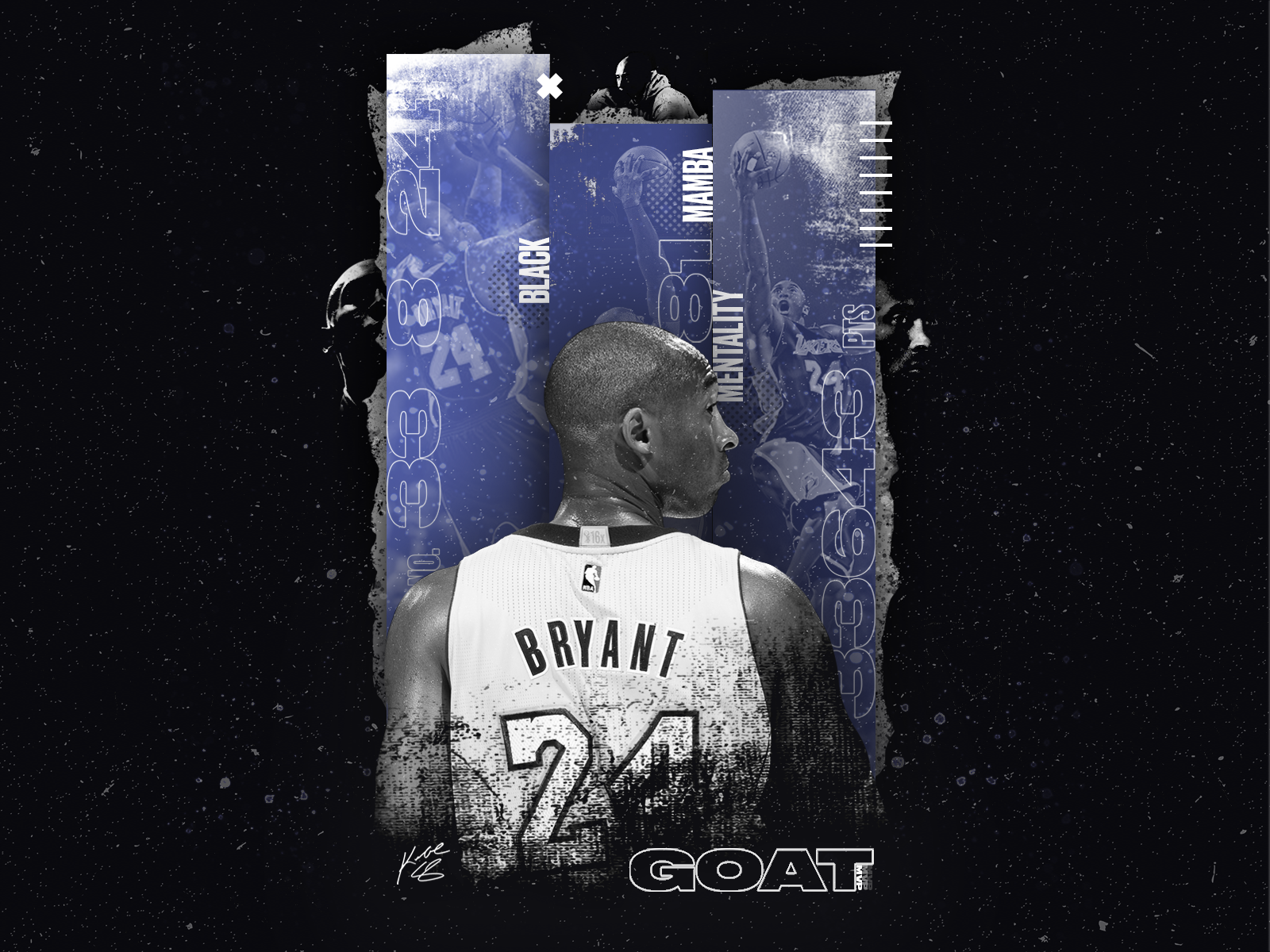 Kobe Poster Concept typography lakers advertising adobe graphic nba poster concept poster sport bryant kobe bryant kobe nba art digital photoshop design