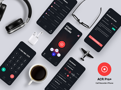 ACR Pro+ - Call Recorder App app application application ui call recorder ios iphone recorder ui ux