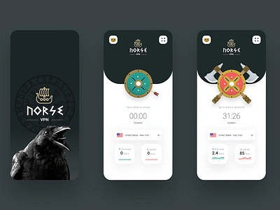 NorseVPN ⚔️ iOS App app illustration mobile norse proxy ui viking vpn