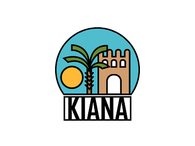 Kiana Dates Logo branding dates kiana logo palm persian