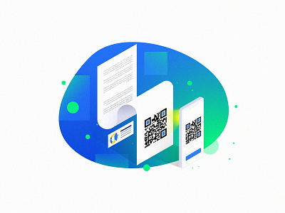 Jibit illustration - QR Scan 3d app clean design icon illustration iran isometric persian ui vector visual website