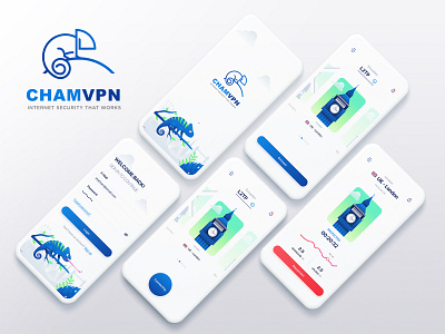 CHAMVPN Mobile App Design