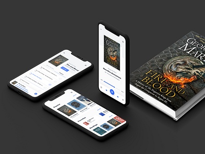 Audio Book App Concept app audio book audiobook book game of thrones ios library mobile