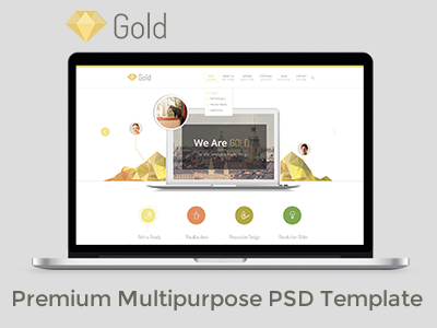 FREE Gold Business Premium Multipurpose PSD Template free website freebie business website business theme corporate modern clean free psd