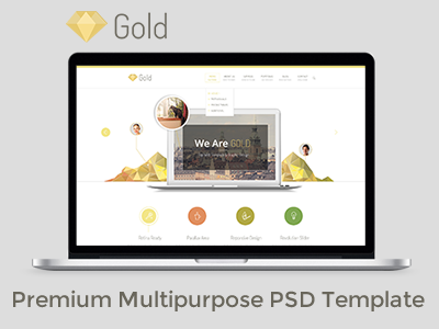 FREE Gold Business Premium Multipurpose PSD Template