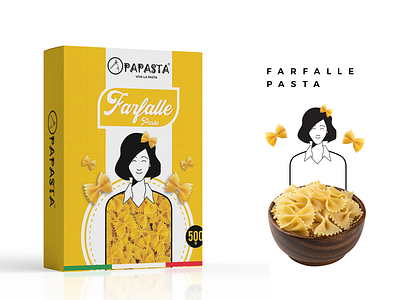 Pasta packaging Design for PAPASTA branding design graphic design logo packaging design