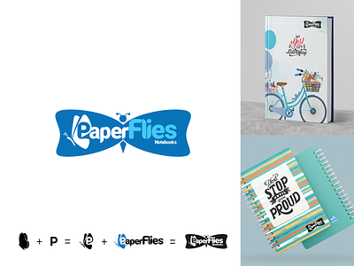 Logo Design for PaperFlies notebook Brand branding businesscard design graphic design logo logo design stationery stationery design