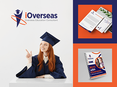 Logo design for "ioverseas Education Consultant" branding brochure design businesscard design graphic design letterhead design logo logo design stationery design